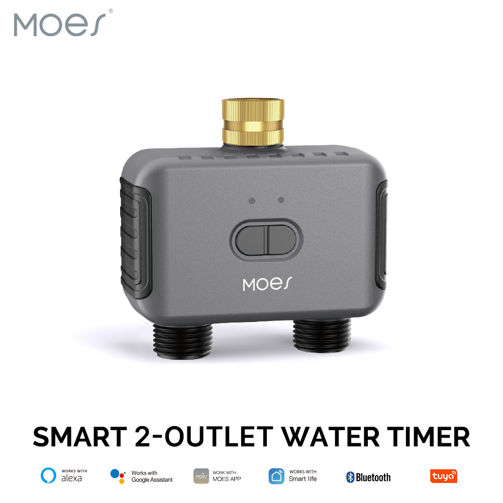 Smart Garden Tap Timer - MOES Bluetooth Smart 2-Way Water Valve,