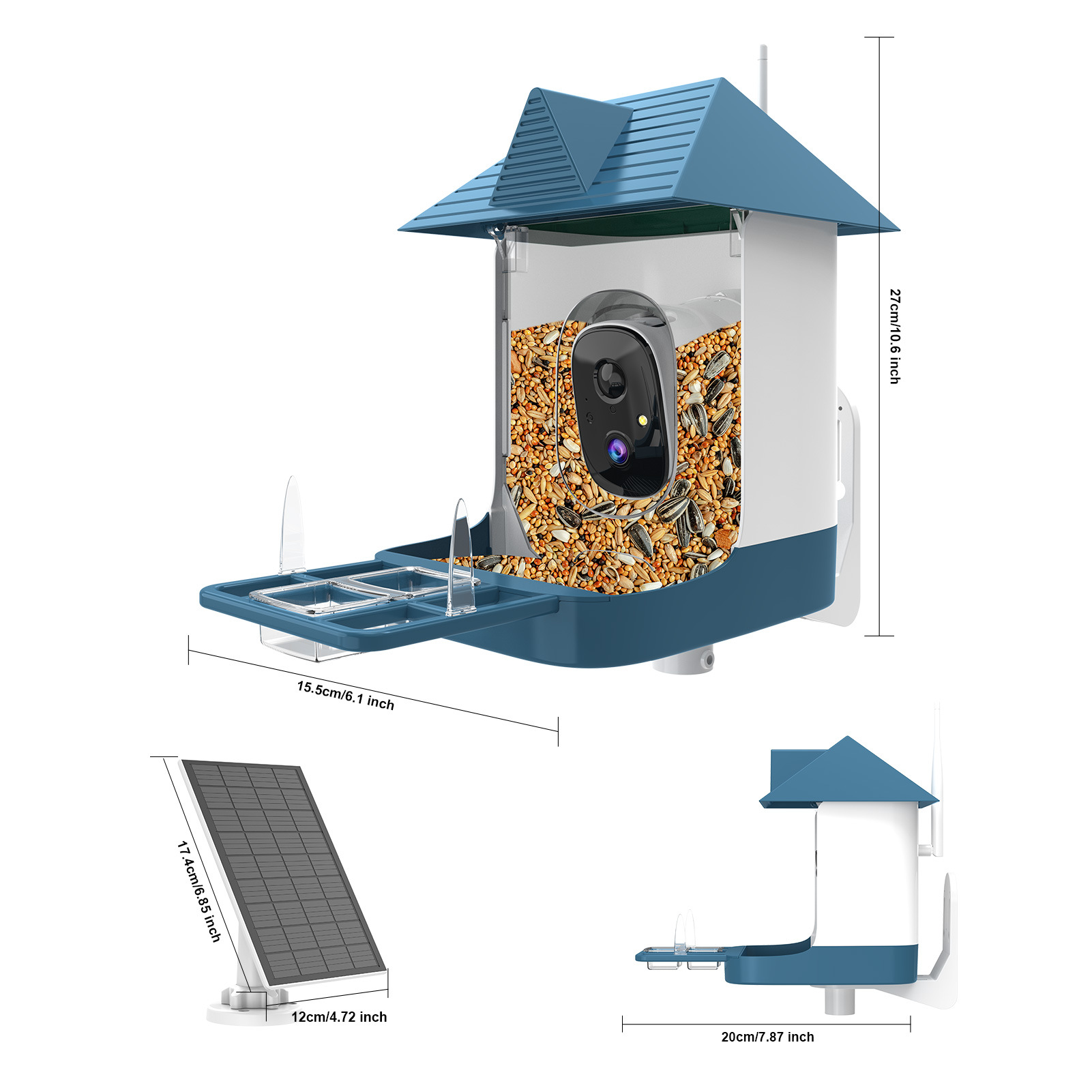 Smart Garden Ai - Solar Powered Bird Feeder, AI Smart