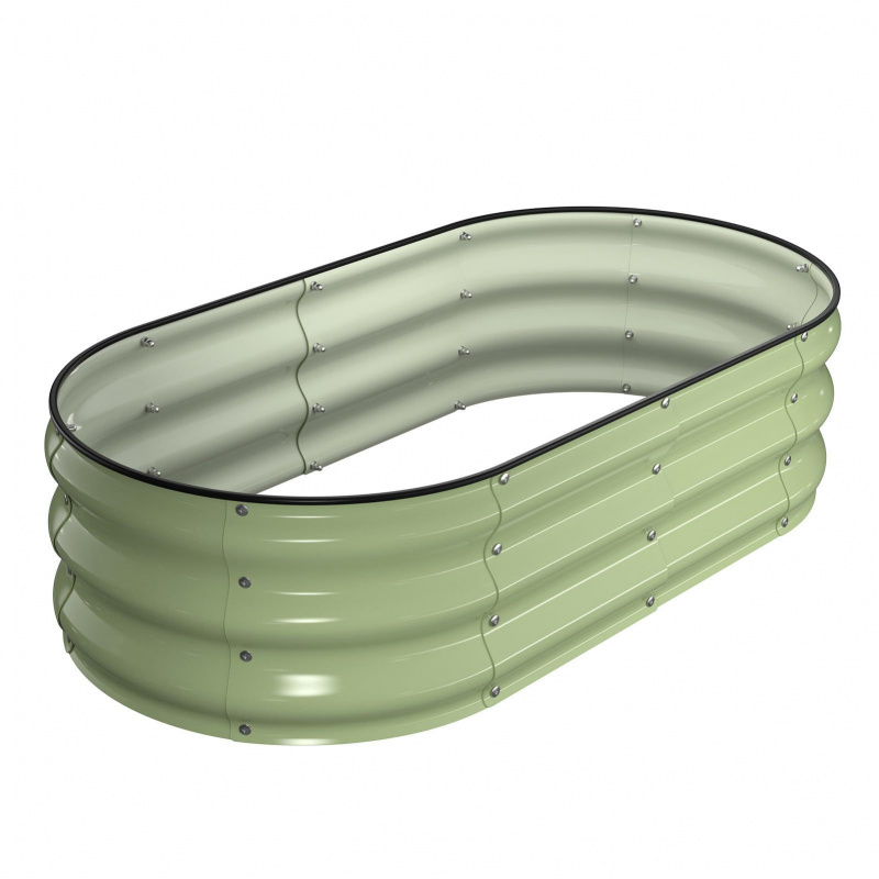 1PCS Oval-shaped Galvanized St - огляд і ціна Smart Garden Storage