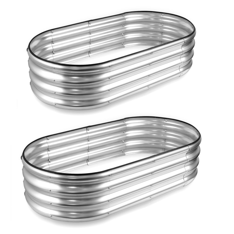 1PCS Oval-shaped Galvanized St - огляд і ціна Smart Garden Storage