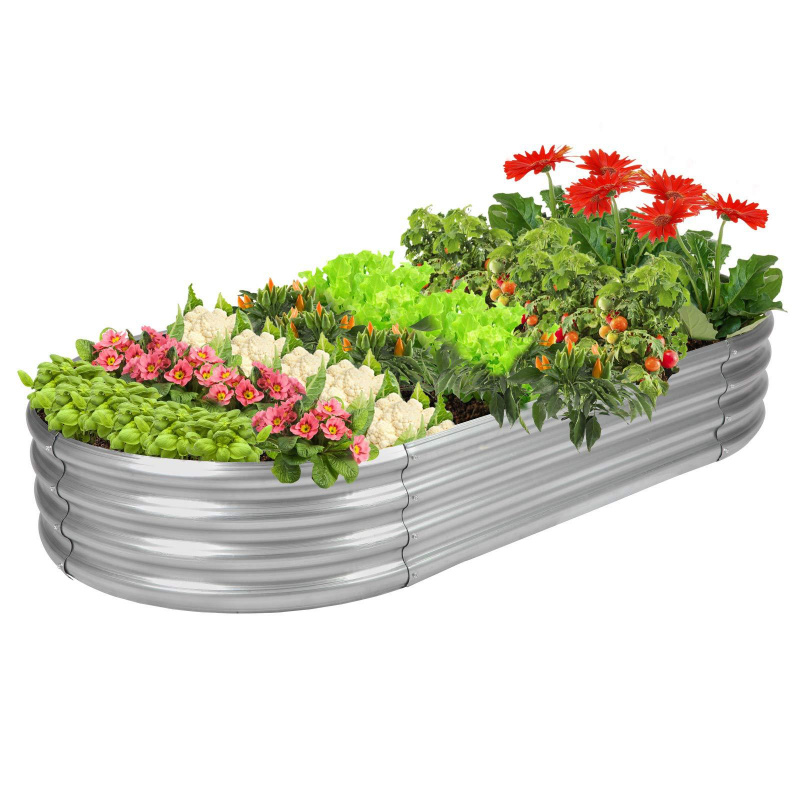 1PCS Oval-shaped Galvanized St - огляд і ціна Smart Garden Storage