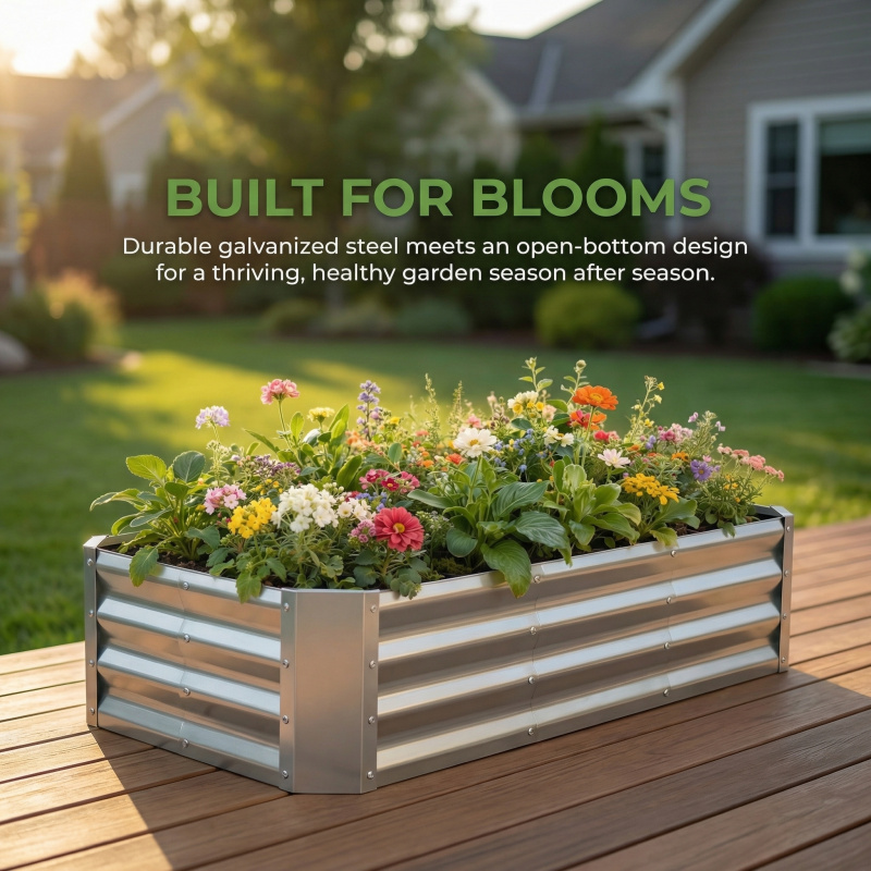 Large Bottomless Galvanized Ga - огляд і ціна Smart Garden Storage