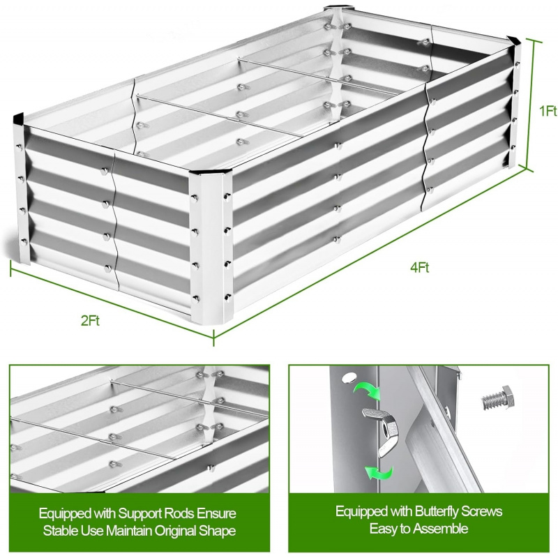 Large Bottomless Galvanized Ga - огляд і ціна Smart Garden Storage