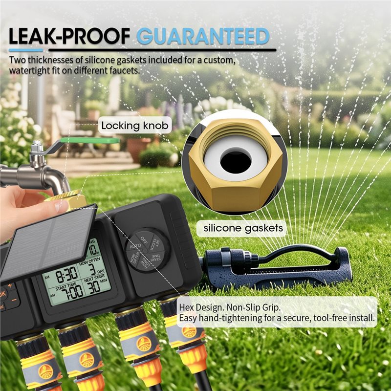 PHFU-Solar Irrigation Timer Au - огляд і ціна Smart Garden Tap Timer